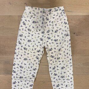 Zara - White Floral Pants